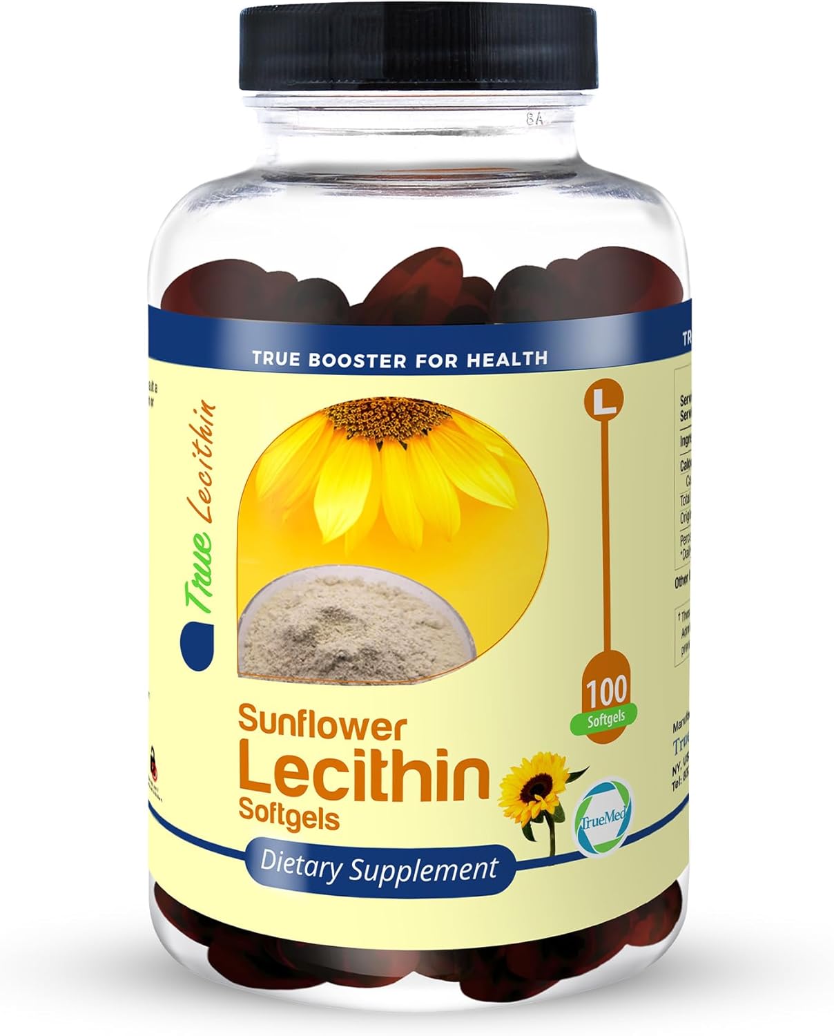Organic Sunflower Lecithin Softgels for Breastfeeding Moms - 1200mg, 100 Count - Unblock Ducts, Enhance Milk Flow, Rich in Fatty Acids & Choline