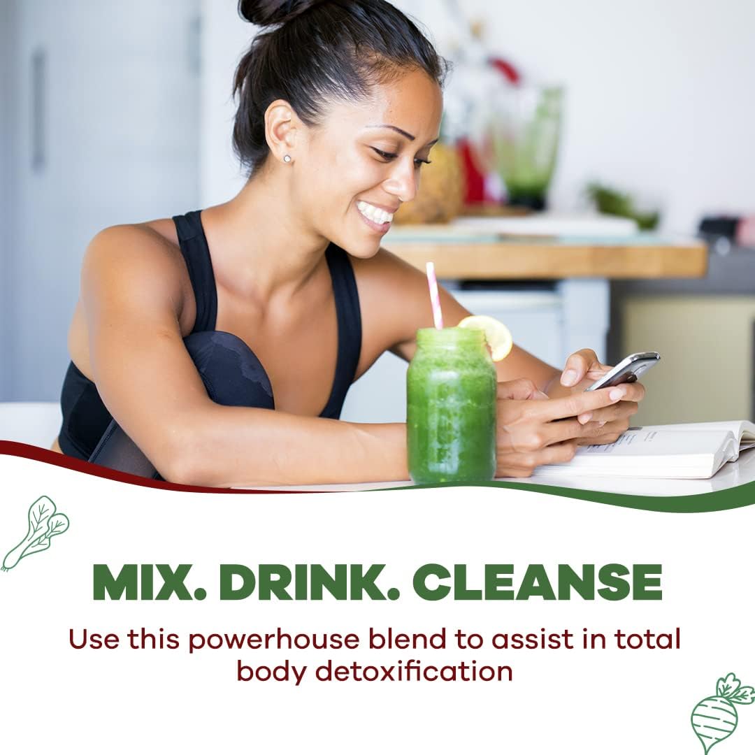 Organic Super Greens and Reds Powder with Probiotics and Digestive Enzymes - Whole Foods Dietary Supplement - Pom Raspberry Flavor - 2 Pack