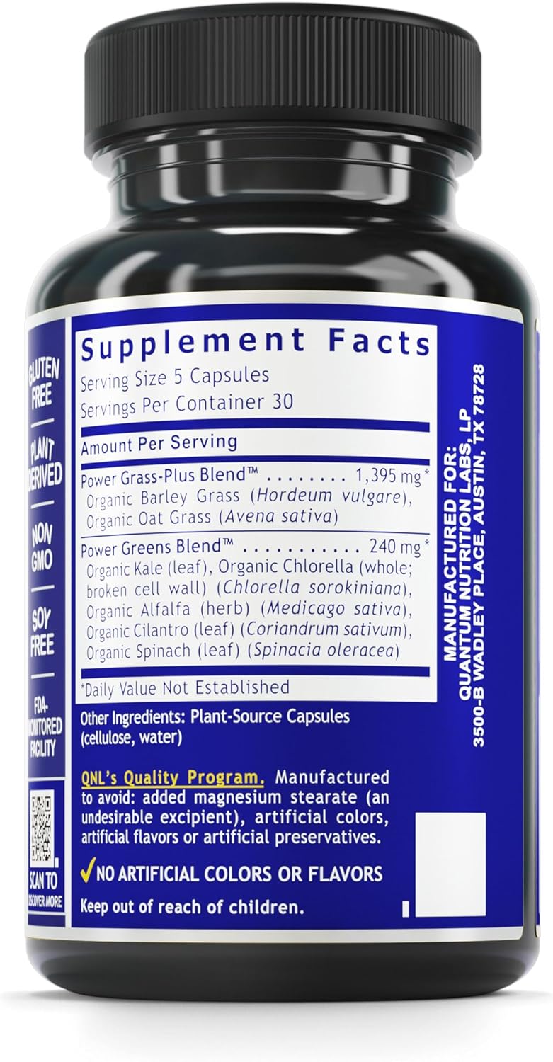 Organic Super Greens Capsules with Kale, Alfalfa, and Leafy Greens - 150 Vegetarian Capsules for Wellness and Nutrition