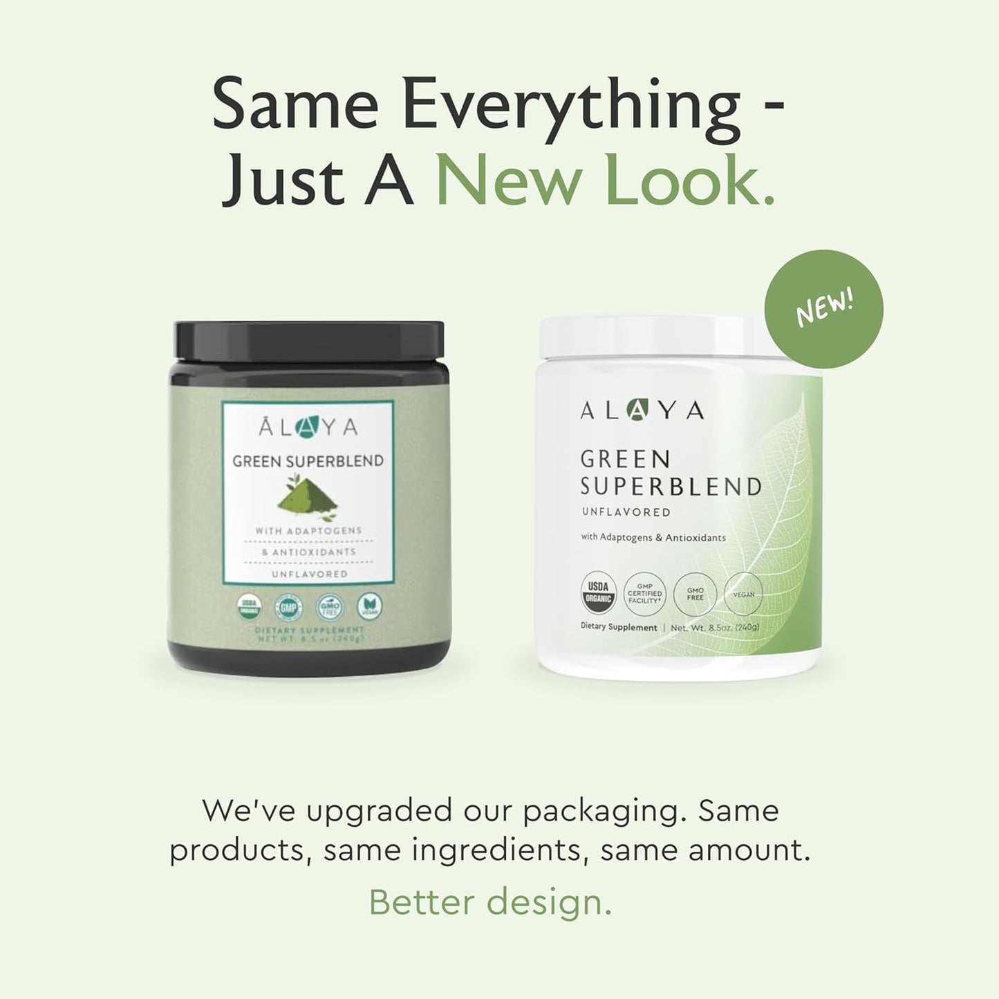 Organic Super Greens Powder with Adaptogens, Antioxidants, Probiotics - USDA Organic, Non-GMO, Vegan - 30 Servings