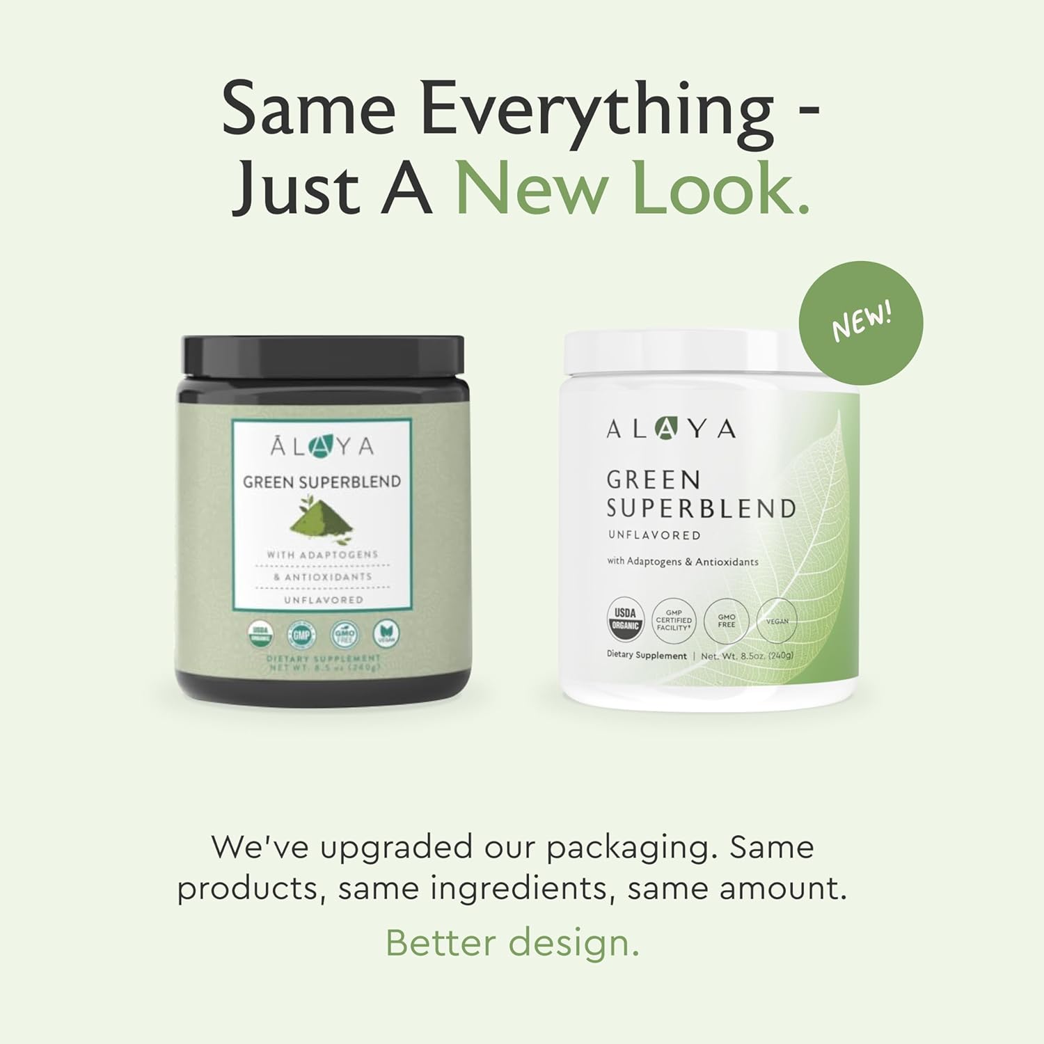 Organic Super Greens Powder with Adaptogens, Antioxidants, Probiotics - USDA Organic, Non-GMO, Vegan - 30 Servings