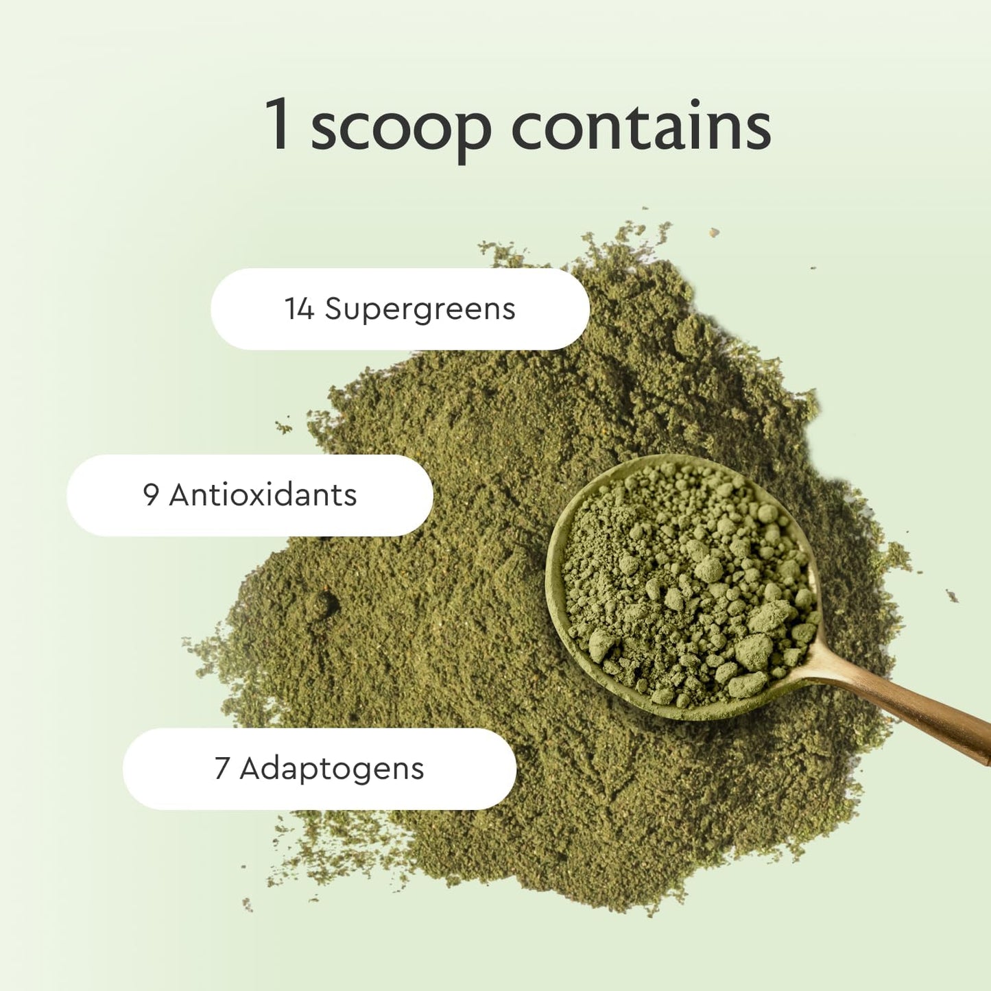 Organic Super Greens Powder with Adaptogens, Antioxidants, Probiotics - USDA Organic, Non-GMO, Vegan - 30 Servings