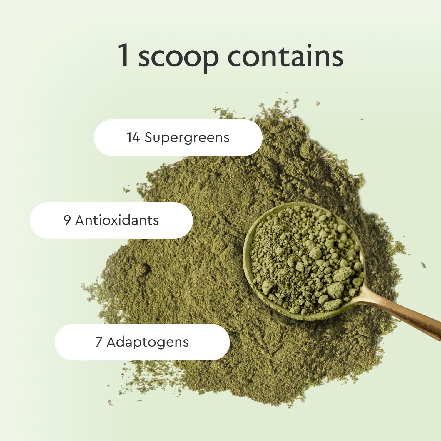 Organic Super Greens Powder with Adaptogens, Antioxidants, Probiotics - USDA Organic, Non-GMO, Vegan - 30 Servings