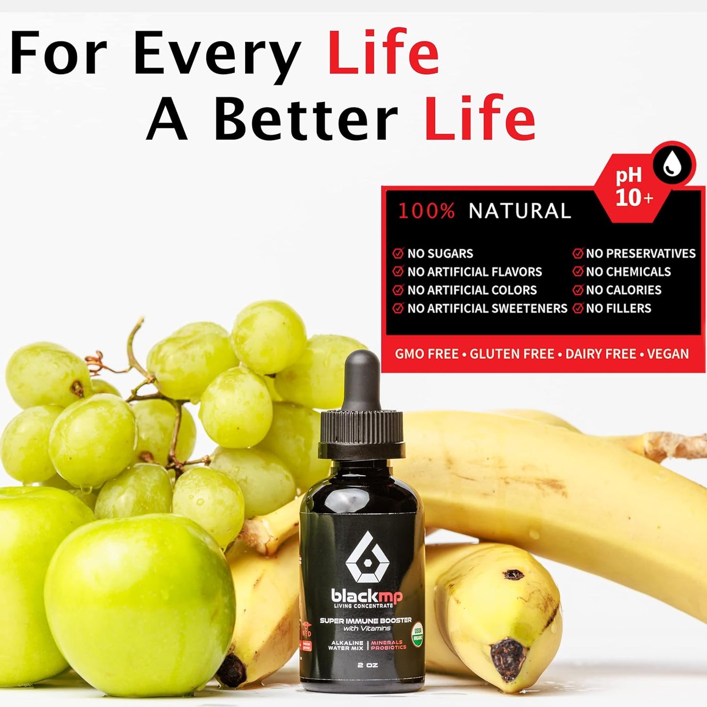 Organic Super Immune Booster Drops with Vitamins - Restores Gut Health & Strengthens Immune System - 2oz