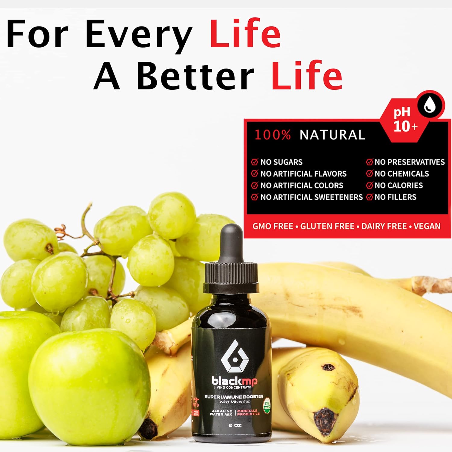 Organic Super Immune Booster Drops with Vitamins - Restores Gut Health & Strengthens Immune System - 2oz