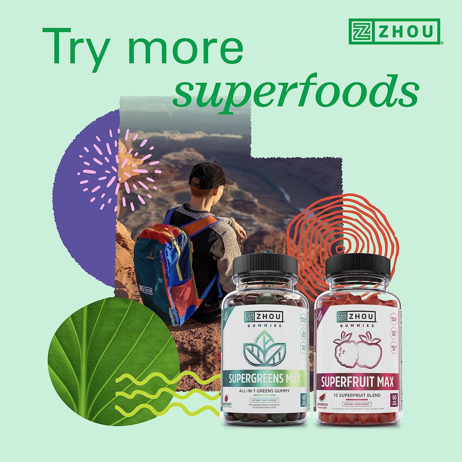 Organic Superfood Smoothie Mix with Spirulina, Chlorella, Wheatgrass, and Kale for Energy and Immune Support - Vegan, Non-GMO (30 Servings)