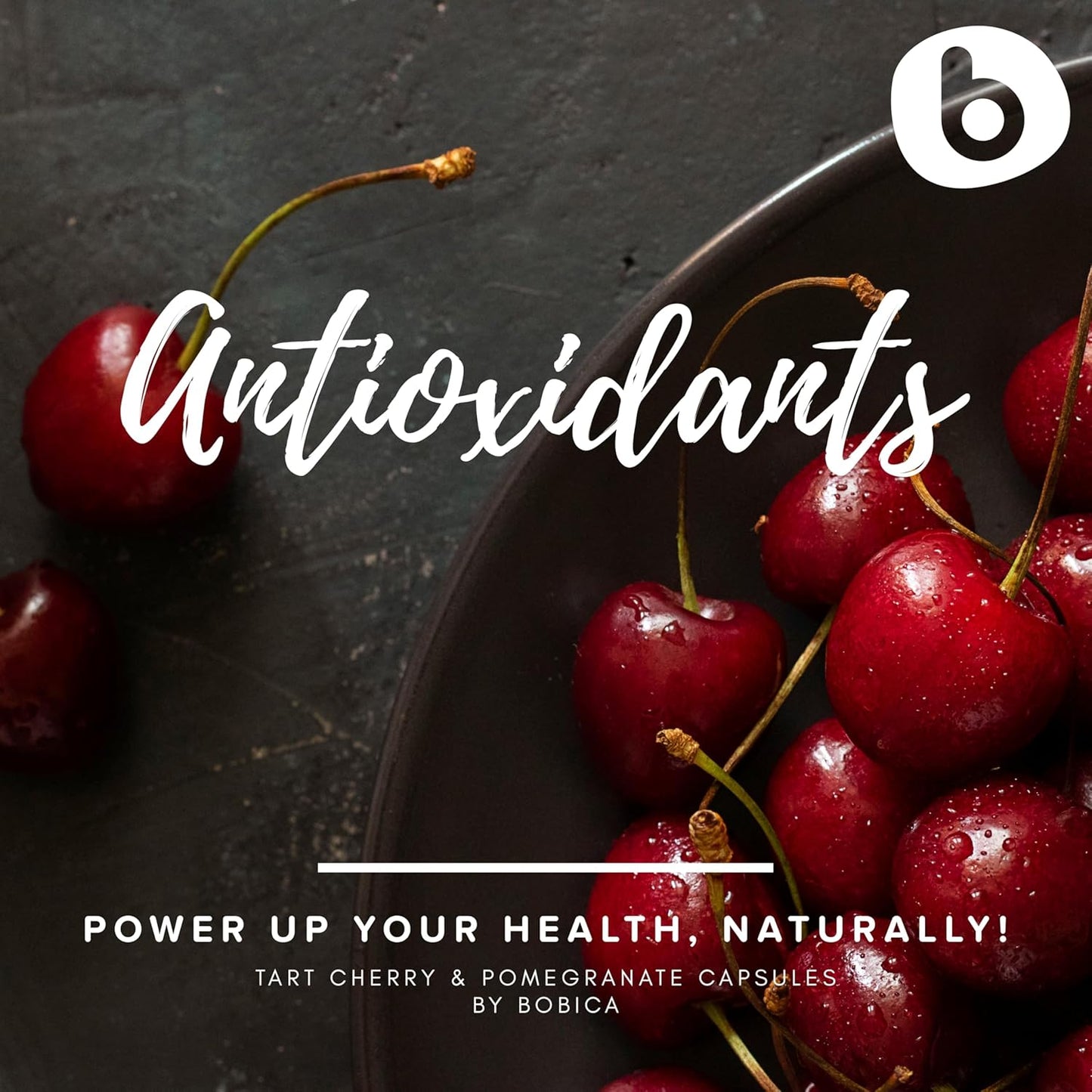 Organic Tart Cherry and Pomegranate Capsules - Antioxidant and Joint Support Supplement - Non-GMO - 90 Capsules