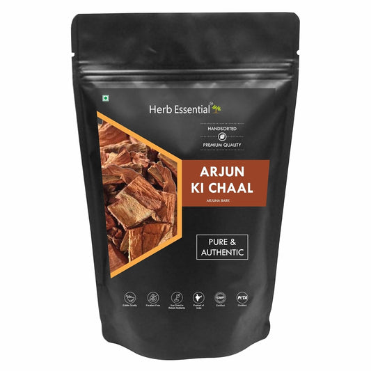 Organic Terminalia Arjuna Bark - Raw Sun Dried Arjun Ki Chaal for Lowering Bad Cholesterol - 200g
