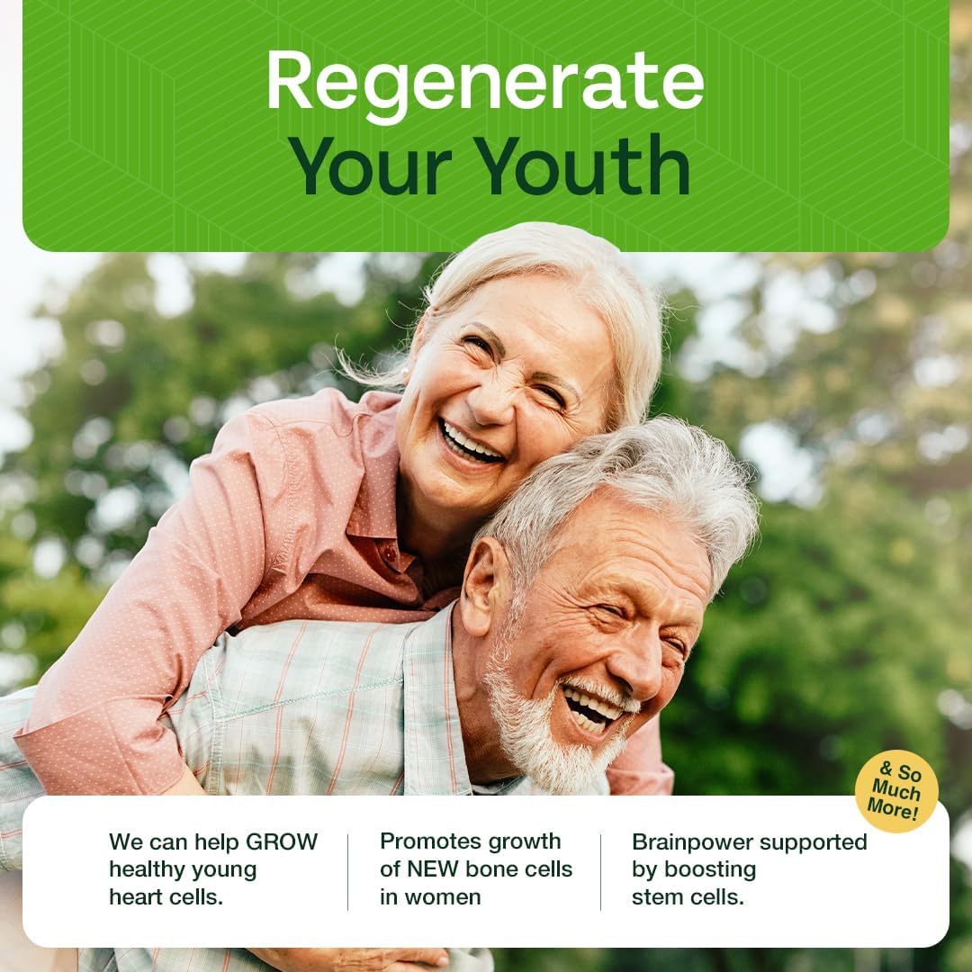 Organic Tibetan Sea Buckthorn Stem Cell Restore for Regenerative Healing & Healthy Aging - Brain, Heart, & Kidney Support - 3 Bottles, 180 Capsules