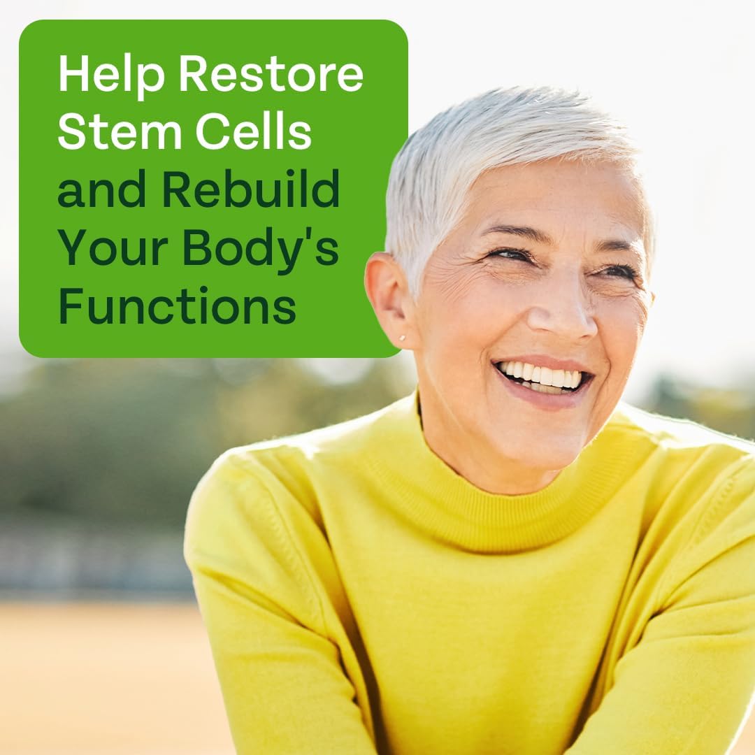 Organic Tibetan Sea Buckthorn Stem Cell Restore for Regenerative Healing & Healthy Aging - Brain, Heart, & Kidney Support - 3 Bottles, 180 Capsules