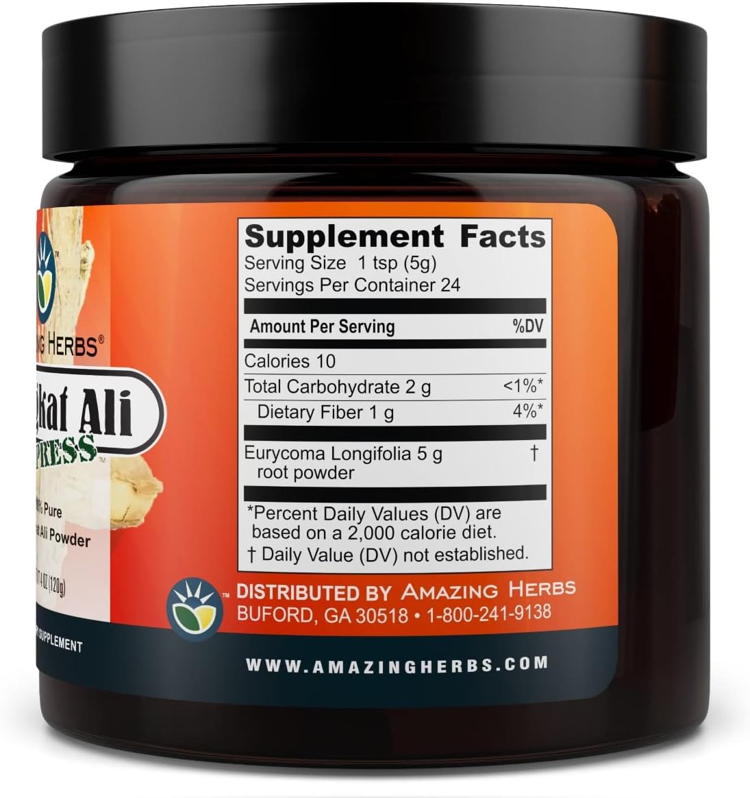 Organic Tongkat Ali Powder for Enhanced Stamina - 4oz Jar