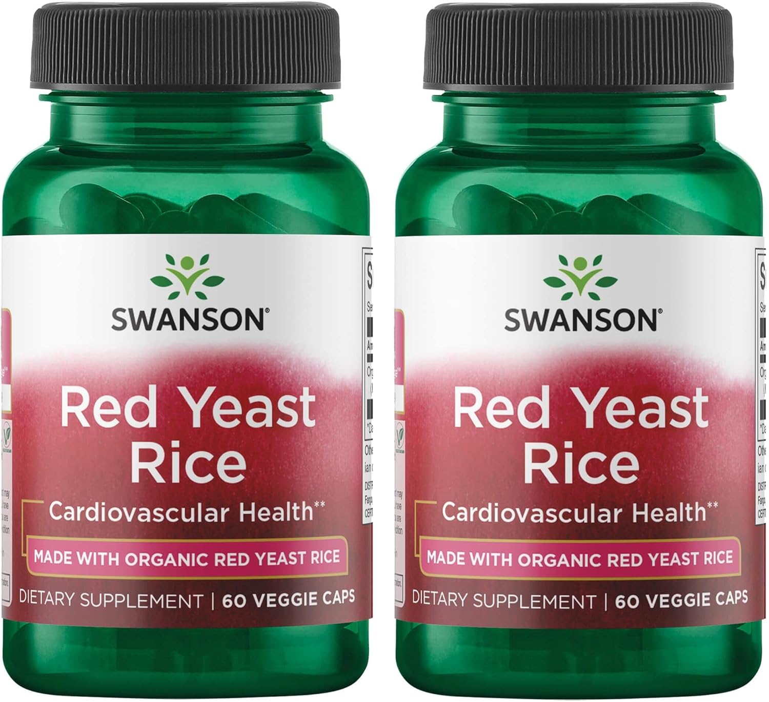 Organic Traditional Red Yeast Rice 600mg Capsules - 2 Pack by Swanson