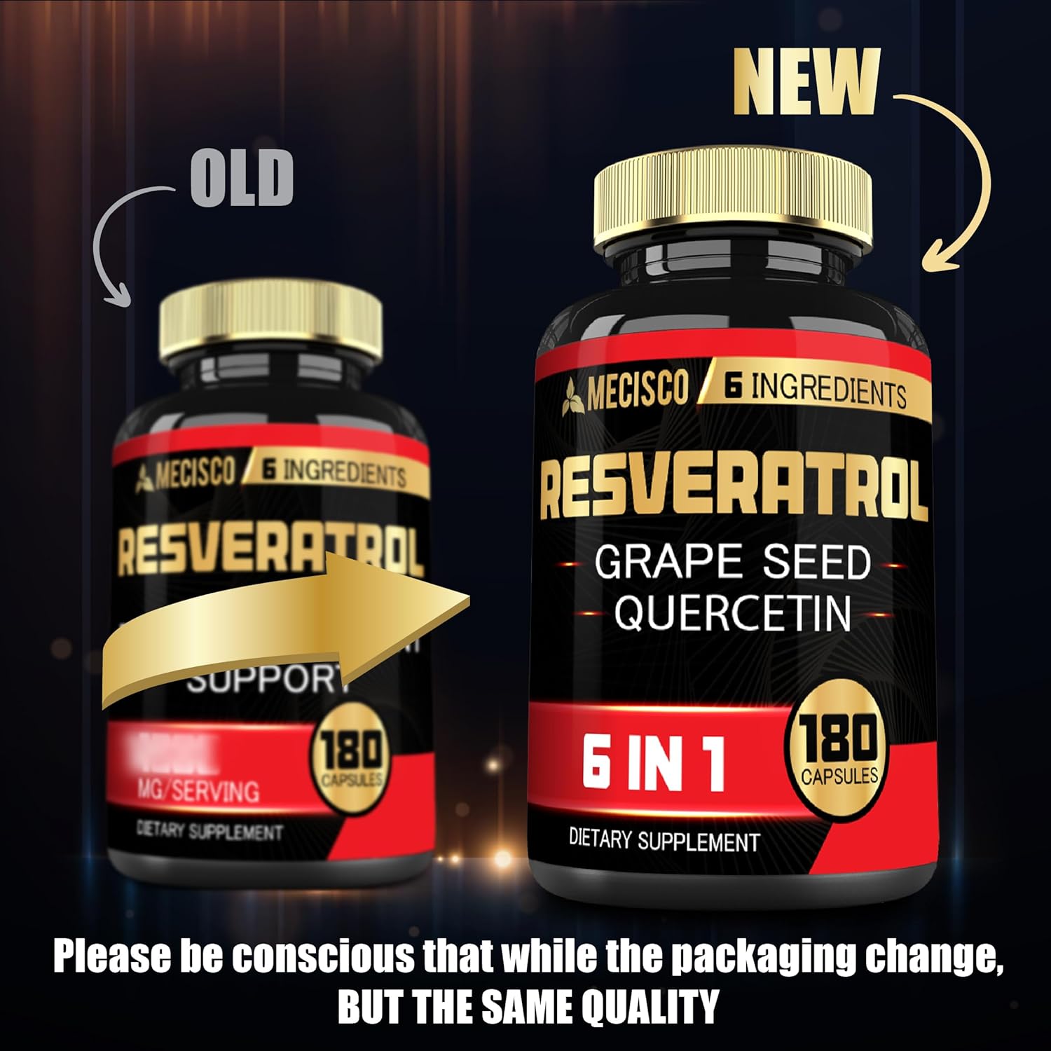 Organic Trans Resveratrol 1000mg Supplement with Grape Seed & Milk Thistle - Supports Immune System, Heart & Joint Health - 180 Capsules