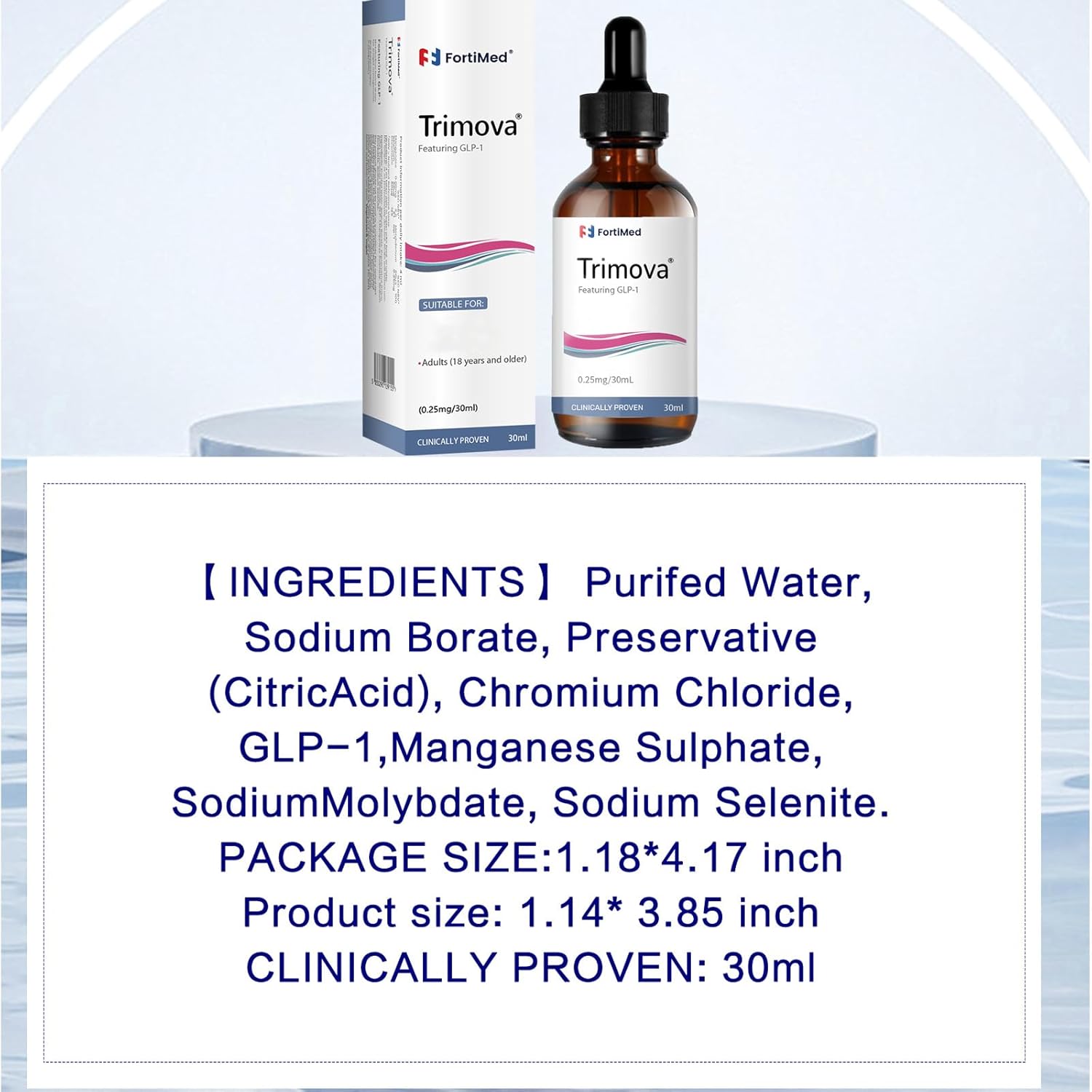 Organic Trimova Drops - Natural Formula for Men & Women - 30 ml - Healthy Fitness Supplement