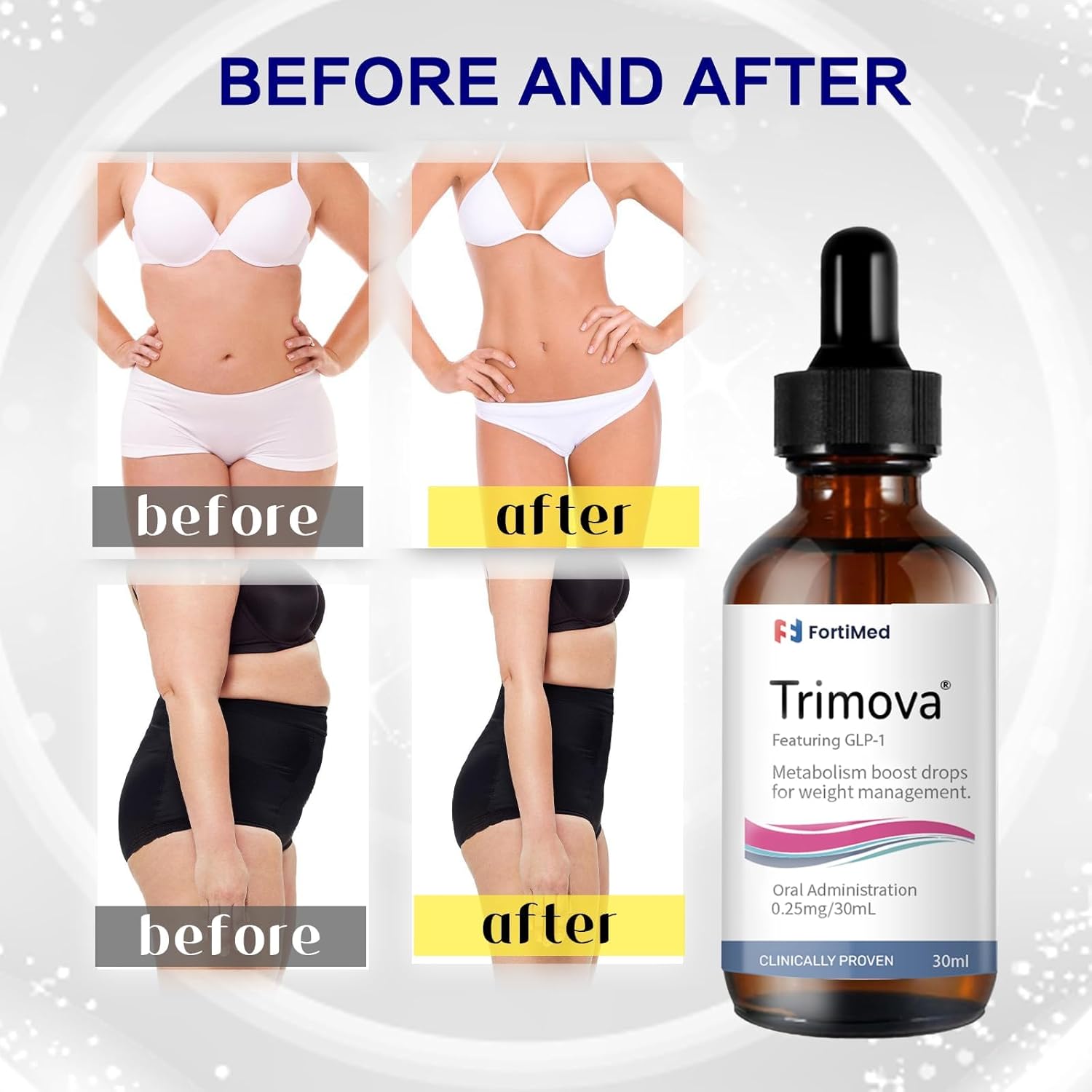 Organic Trimova Drops - Natural Formula for Men & Women - 30 ml - Healthy Fitness Supplement