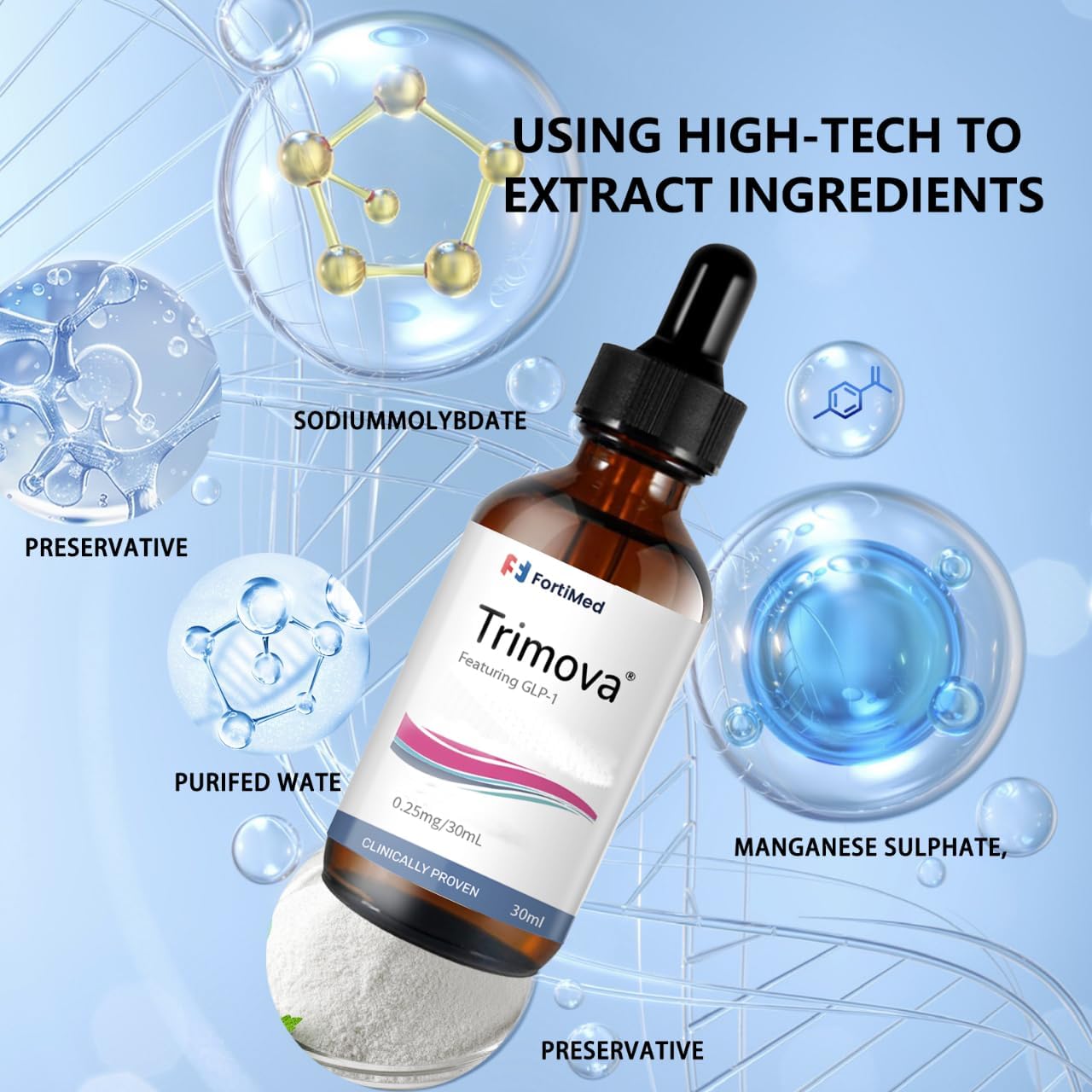 Organic Trimova Drops - Natural Formula for Men & Women - 30 ml - Healthy Fitness Supplement