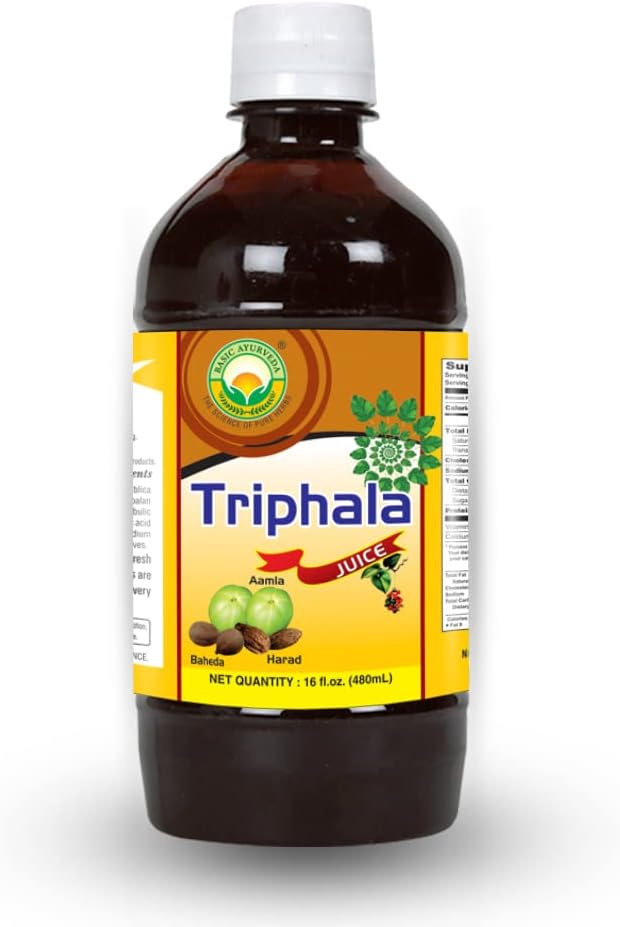 Organic Triphala Juice 16.23 Fl Oz | Ayurvedic Blend of Amla, Bibhitaki, & Haritaki | Rich in Vitamin C | Promotes Healthy Hair & Digestion