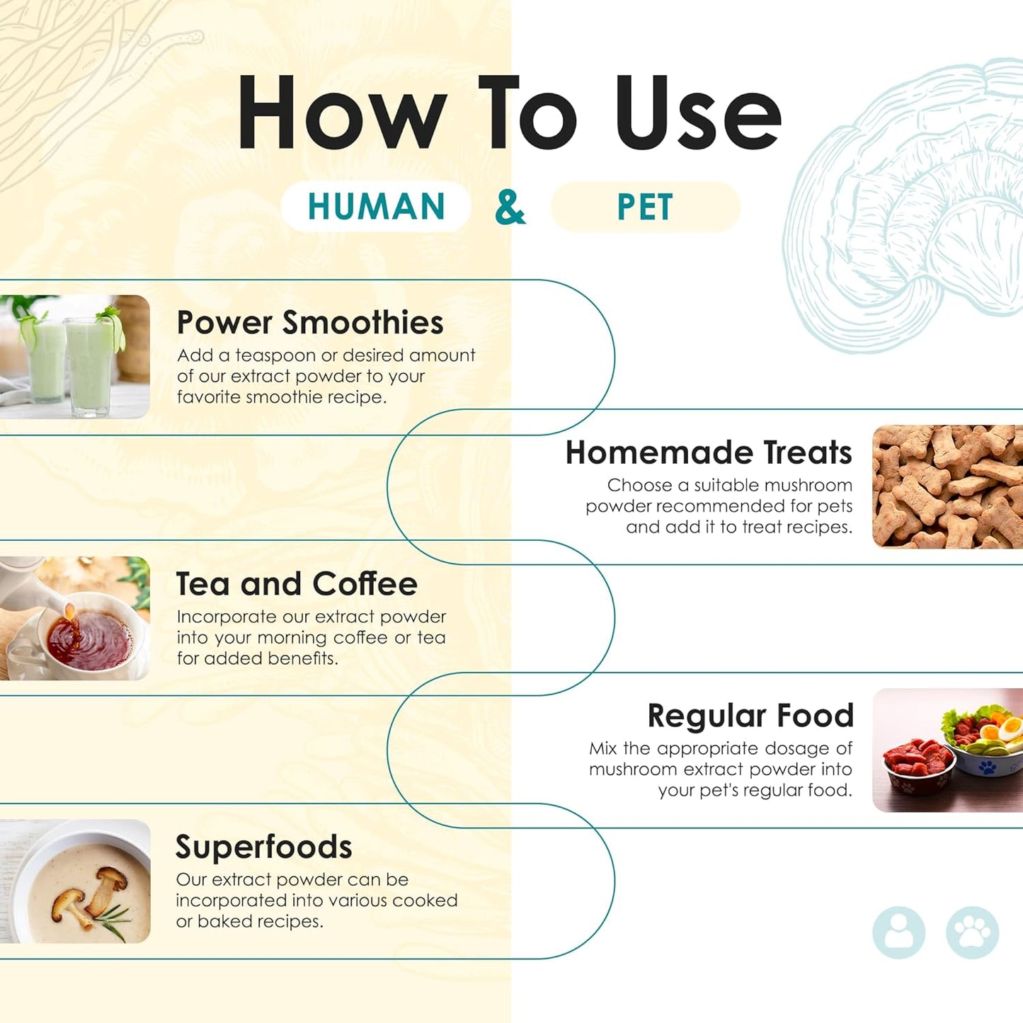 Organic Turkey Tail Mushroom Powder Supplement for Microbiome & Cellular Support - 60g