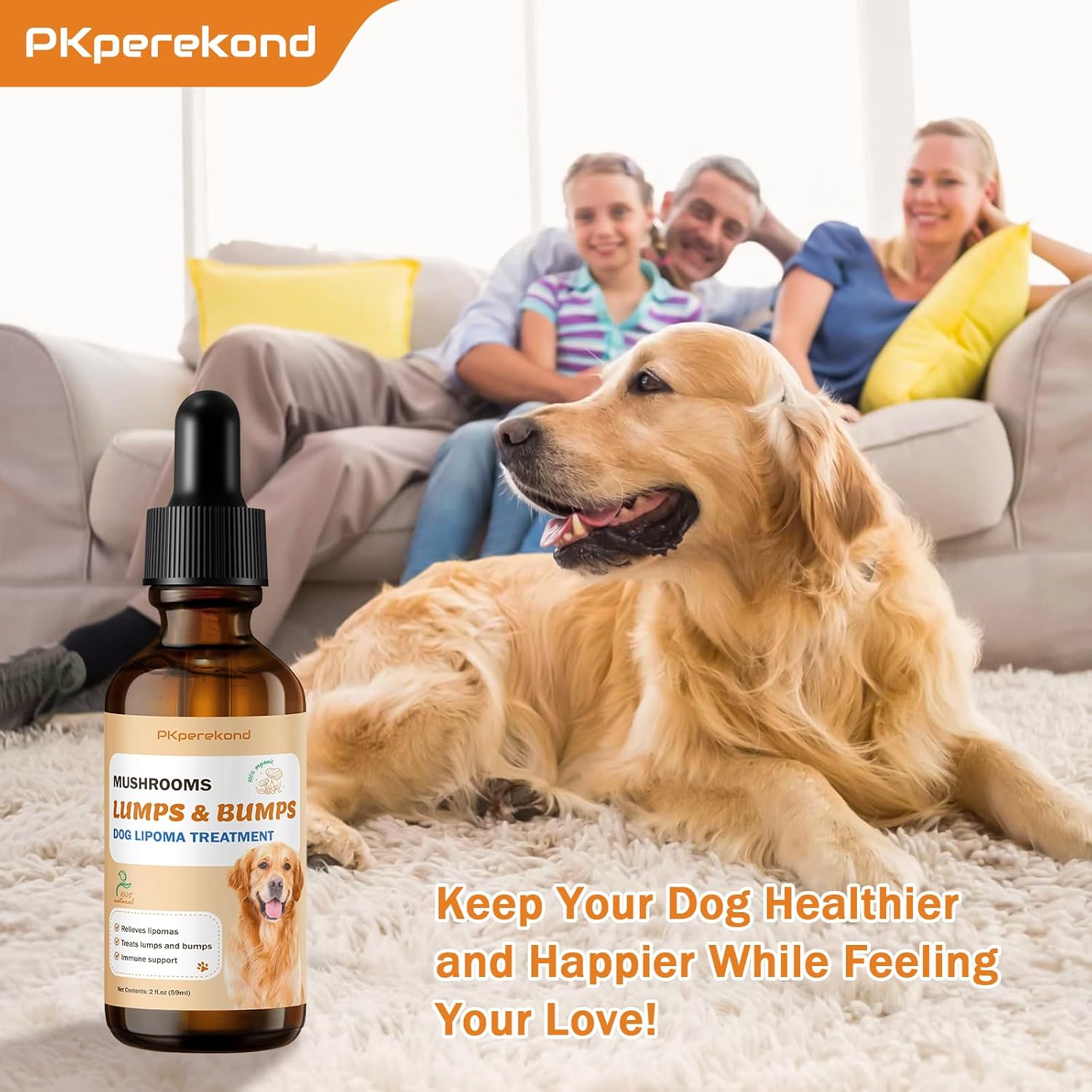 Organic Turkey Tail Mushroom Supplement for Dog Lipomas & Immunity Boost with 7 Mushroom Complex Drops