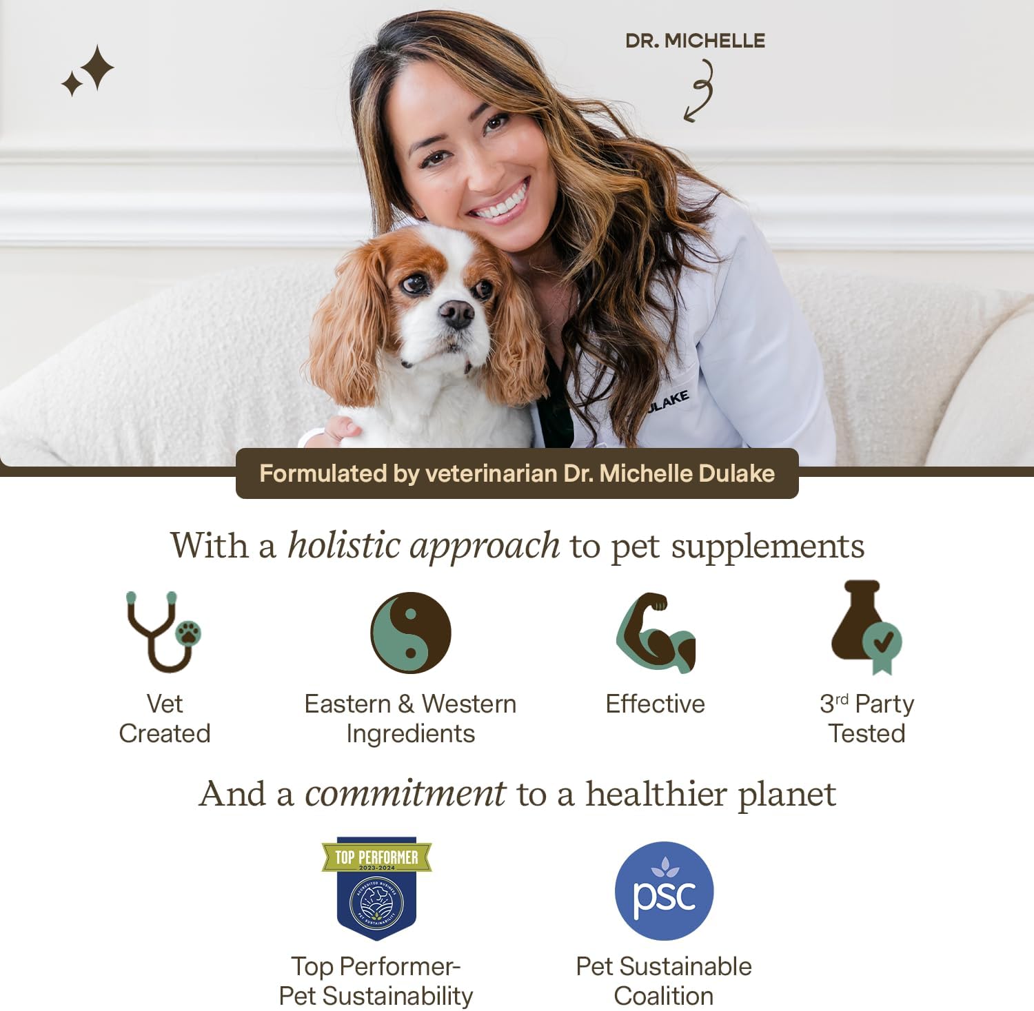 Organic Turkey Tail Mushroom Supplement for Dogs & Cats - Vet Formulated for Cognitive & Immune Health - Includes Lion’s Mane & Shiitake Mushrooms - 120 Servings