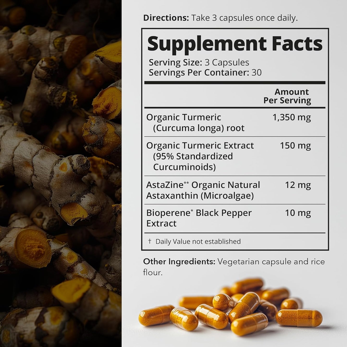 Organic Turmeric and Astaxanthin Supplement with Krill Oil - Mobisyn Organics