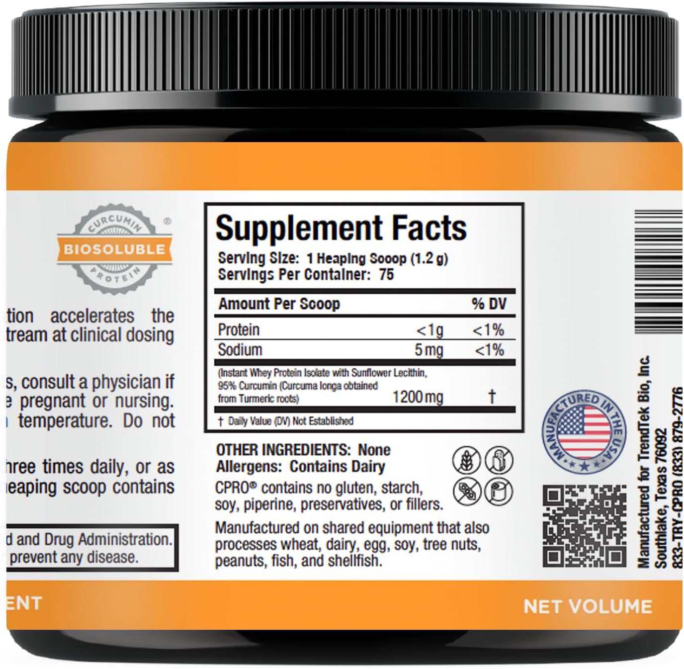 Organic Turmeric BioSoluble Curcumin Bulk Powder for Joint & Muscle Support - 90g