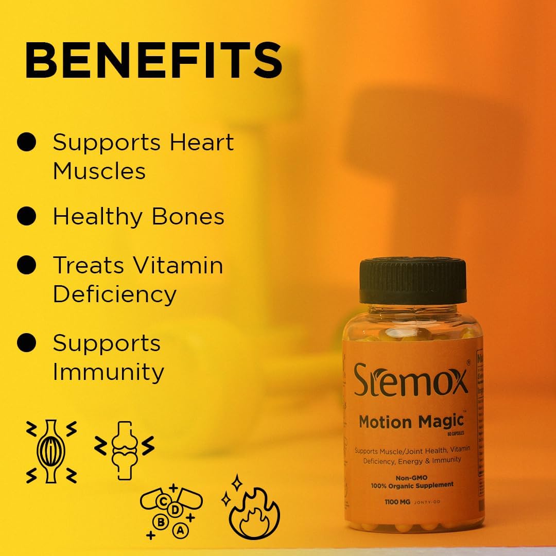 Organic Turmeric Collagen Supplement with MSM and Ginseng for Joint Health - 1100MG Anti Inflammatory Formula - 60 Capsules