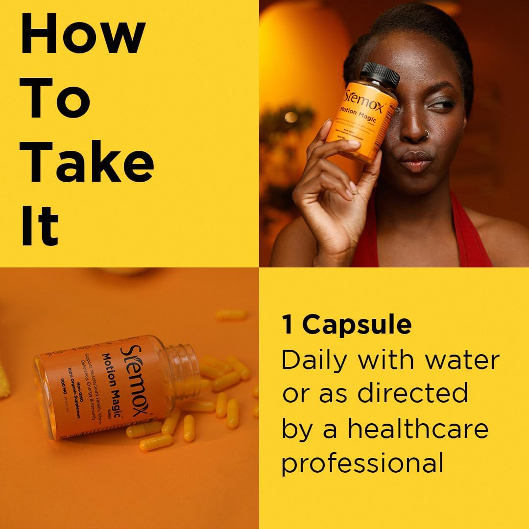 Organic Turmeric Collagen Supplement with MSM and Ginseng for Joint Health - 1100MG Anti Inflammatory Formula - 60 Capsules