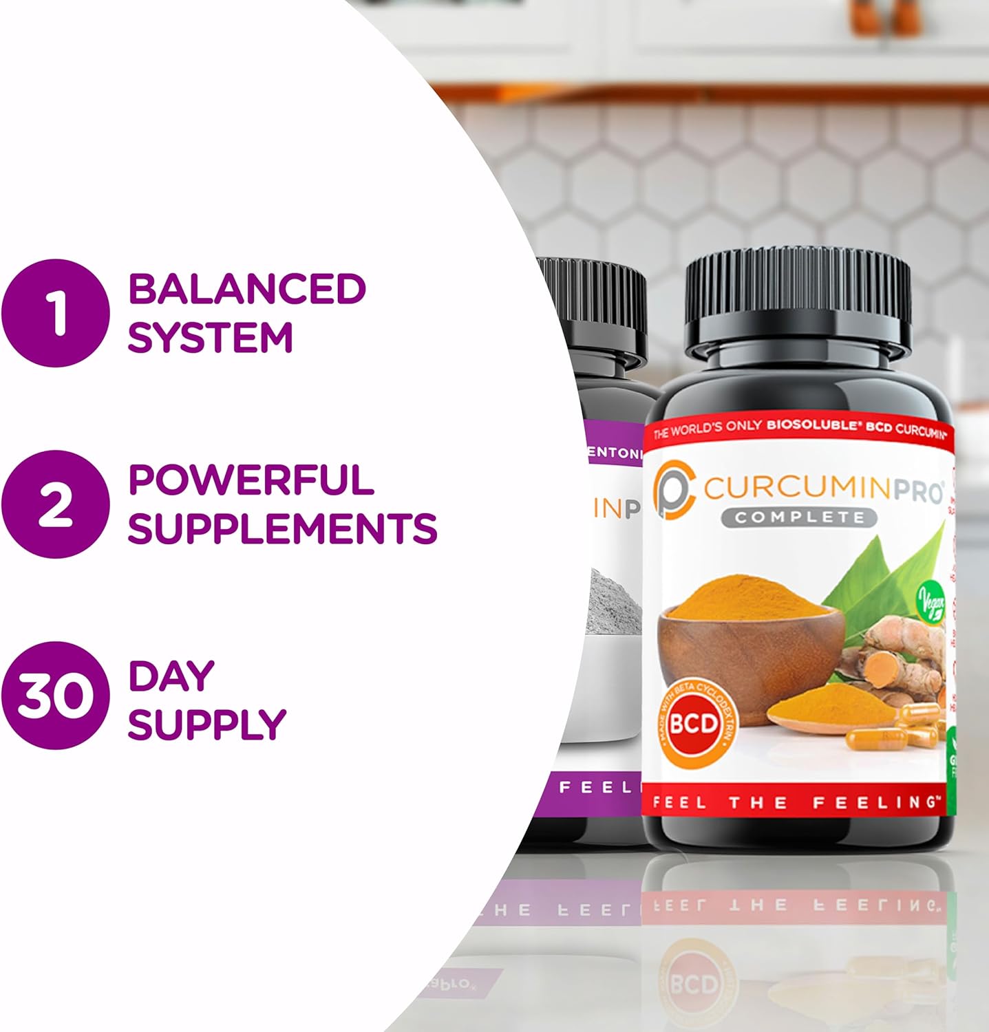 Organic Turmeric Curcumin Bundle for Gut and Immune Support | BioSoluble Vegan Capsules | 30 Day Supply