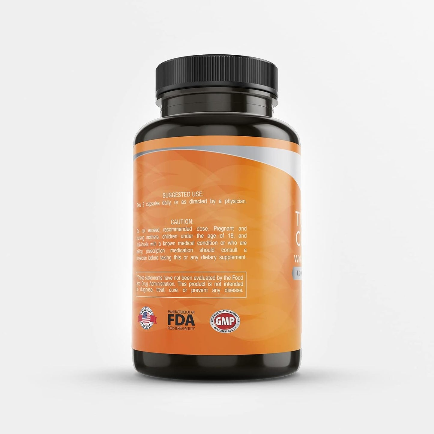 Organic Turmeric Curcumin Capsules with Black Pepper Extract - 1200 mg, 180 Count - High Absorption Antioxidant Support