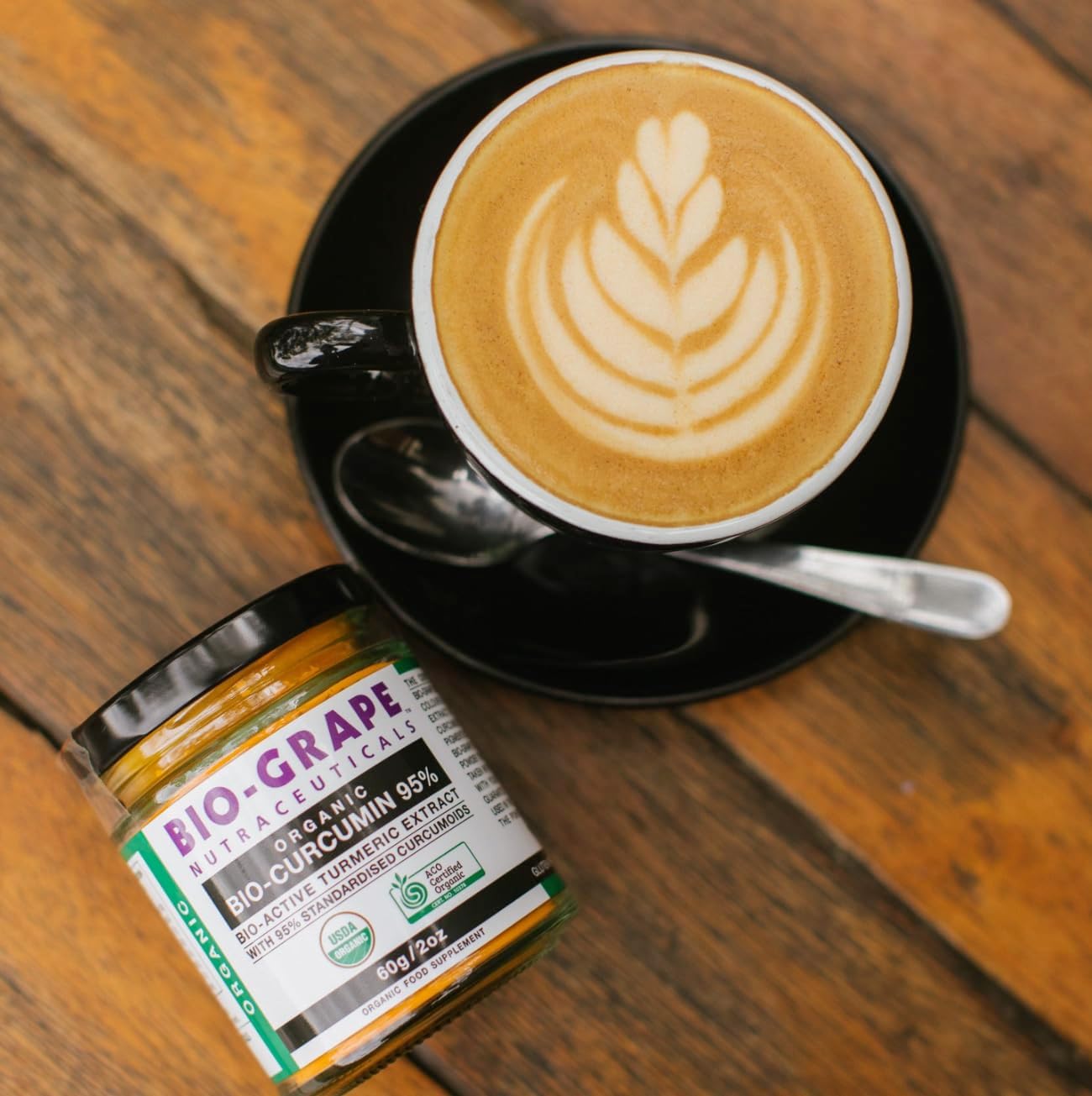 Organic Turmeric Curcumin Extract with 95% Bio Antioxidant for Joint Support and Immune Boost - 60g Dose - USDA Certified