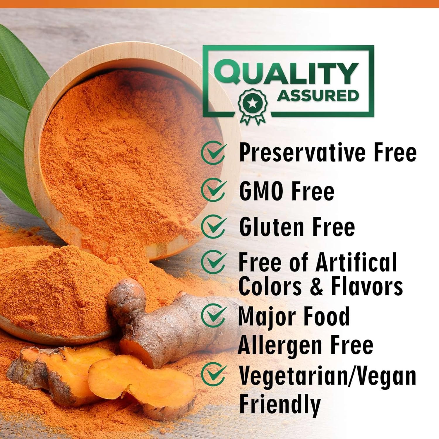 Organic Turmeric Curcumin Supplement with Ginger & BioPerine - 1950mg, 95% Curcuminoids, Vegan Joint Support - 60 Capsules, Non-GMO