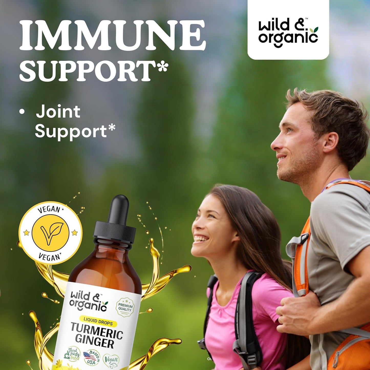 Organic Turmeric Ginger and Milk Thistle Tincture Bundle - 4 fl oz Each