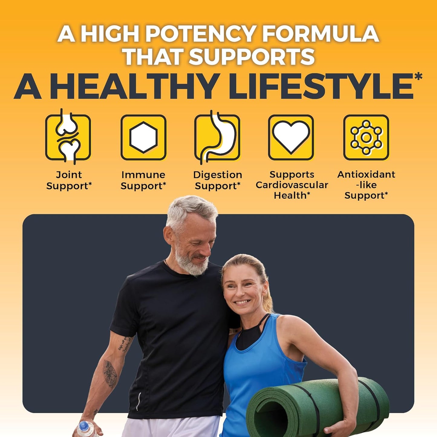 Organic Turmeric Ginger Supplements for Joint & Heart Health - 1450mg per Serving - 95% Curcuminoids - 15mg Black Pepper Extract