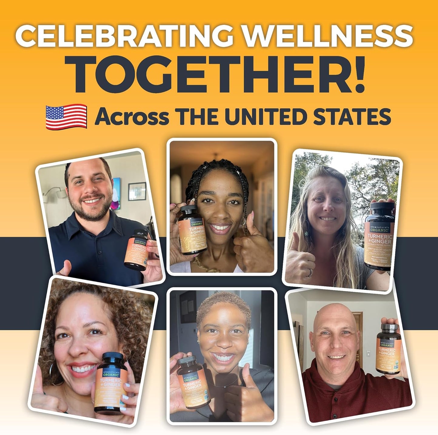 Organic Turmeric Ginger Supplements for Joint & Heart Health - 1450mg per Serving - 95% Curcuminoids - 15mg Black Pepper Extract