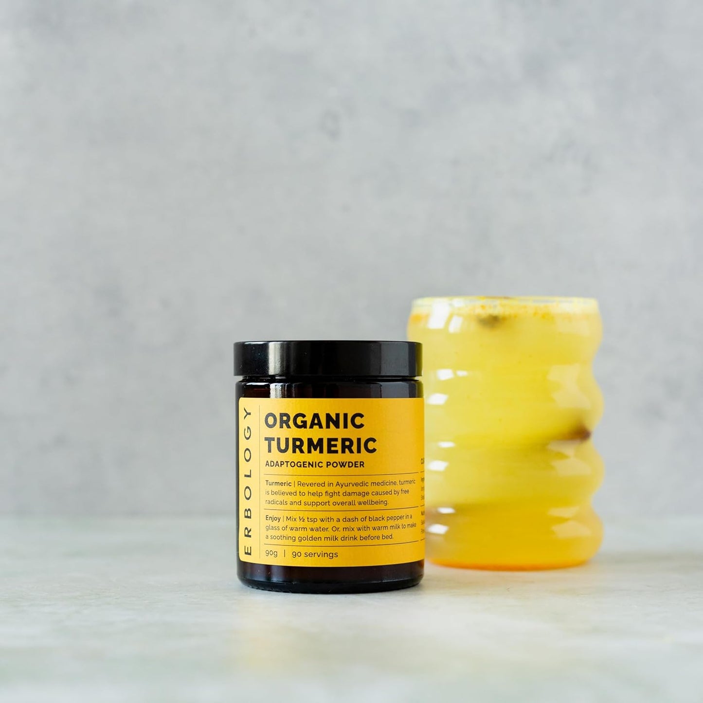 Organic Turmeric Powder 3.2 oz - 90 Servings - High Curcumin Content - Additive-Free - Ethically Sourced from India - Vegan & GMO-Free