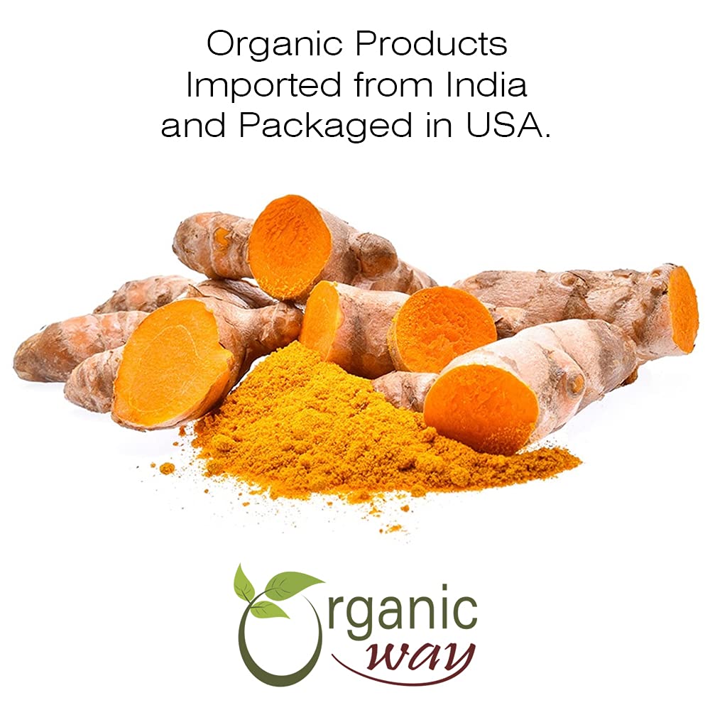 Organic Turmeric Root Cut & Sifted for Herbal Tea - Kosher & USDA Certified, Vegan, Non-GMO, Gluten Free - Raw from India (2LBS)