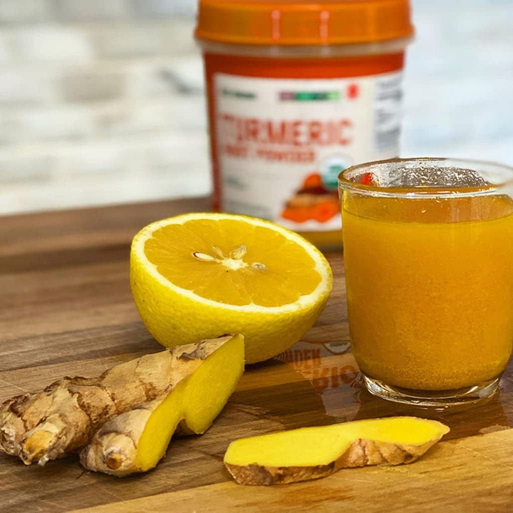 Organic Turmeric Root Powder Superfood Dietary Supplement 8 Oz - BareOrganics
