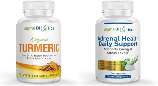 Organic Turmeric Supplement for Joint, Immune, and Adrenal Health - SigmaBiotics