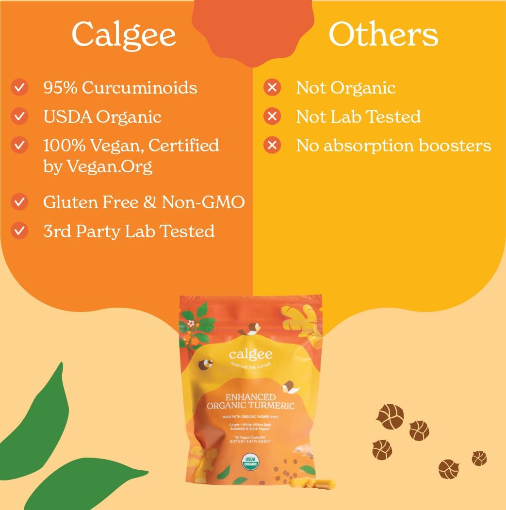 Organic Turmeric & Vegan Omega-3 Bundle - 2 Pack, USDA Certified