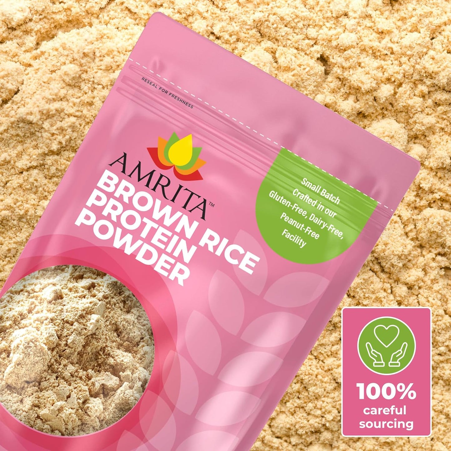 Organic Unflavored Brown Rice Protein Powder - Vegan, Non-GMO, Gluten-Free, Soy-Free - Plant-Based Protein Supplement - 15 Servings, 1 lb