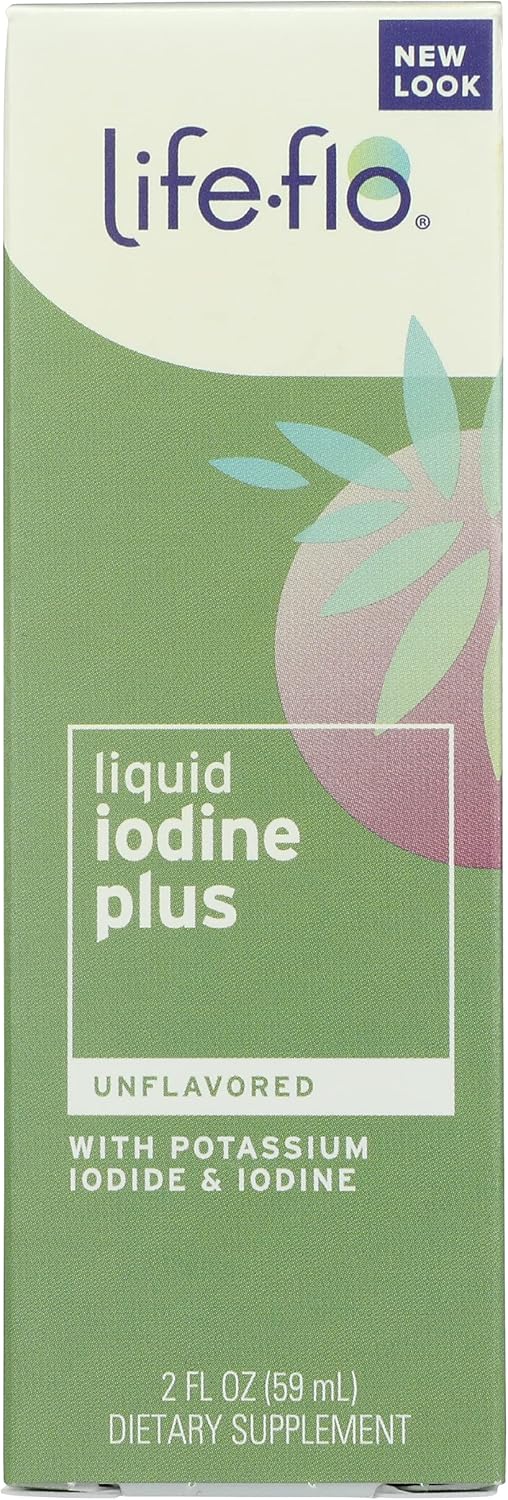 Organic Unflavored Liquid Iodine Plus with Iodine & Potassium Iodide - 2oz (Pack of 1) by LIFE-FLO