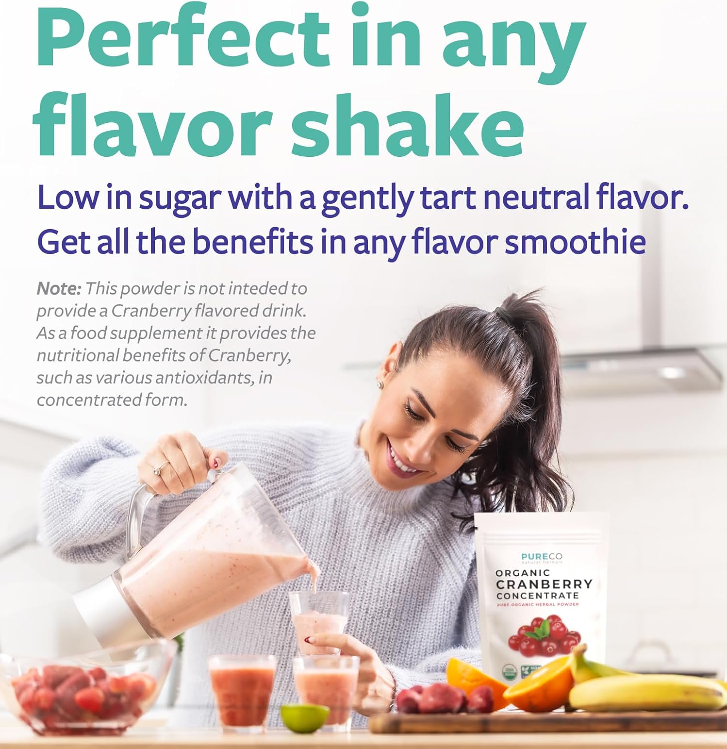 Organic USDA Certified Cranberry Powder - Supports Urinary Tract Health - Pure Concentrate Vegan Non-GMO (200 Servings)