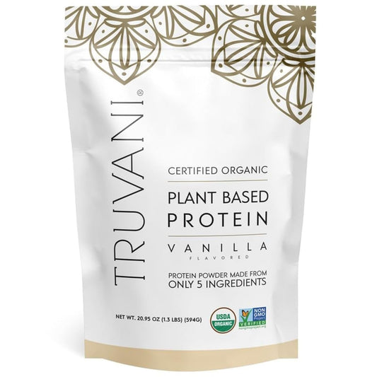 Organic Vanilla Pea Protein Powder - 20g Plant Based Protein per Serving - Keto-Friendly, Gluten & Dairy Free - 20 Servings