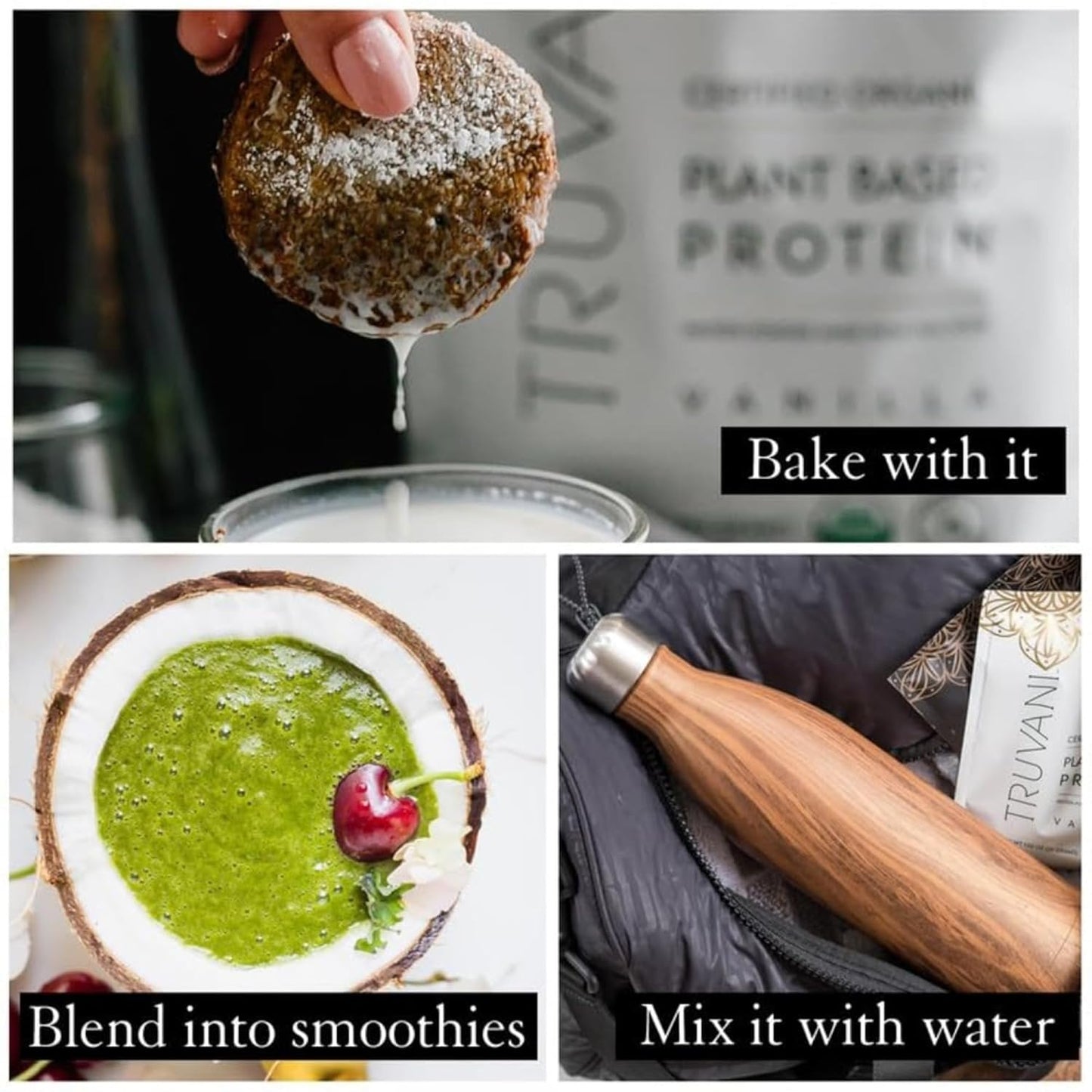 Organic Vanilla Pea Protein Powder - 20g Plant Based Protein per Serving - Keto-Friendly, Gluten & Dairy Free - 20 Servings