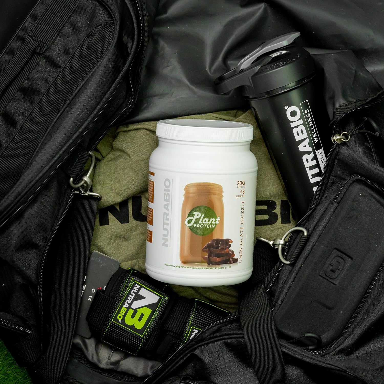 Organic Vegan Chocolate Drizzle Plant Protein Powder - 20G Protein per Scoop - Lactose & Dairy Free - 18 Servings