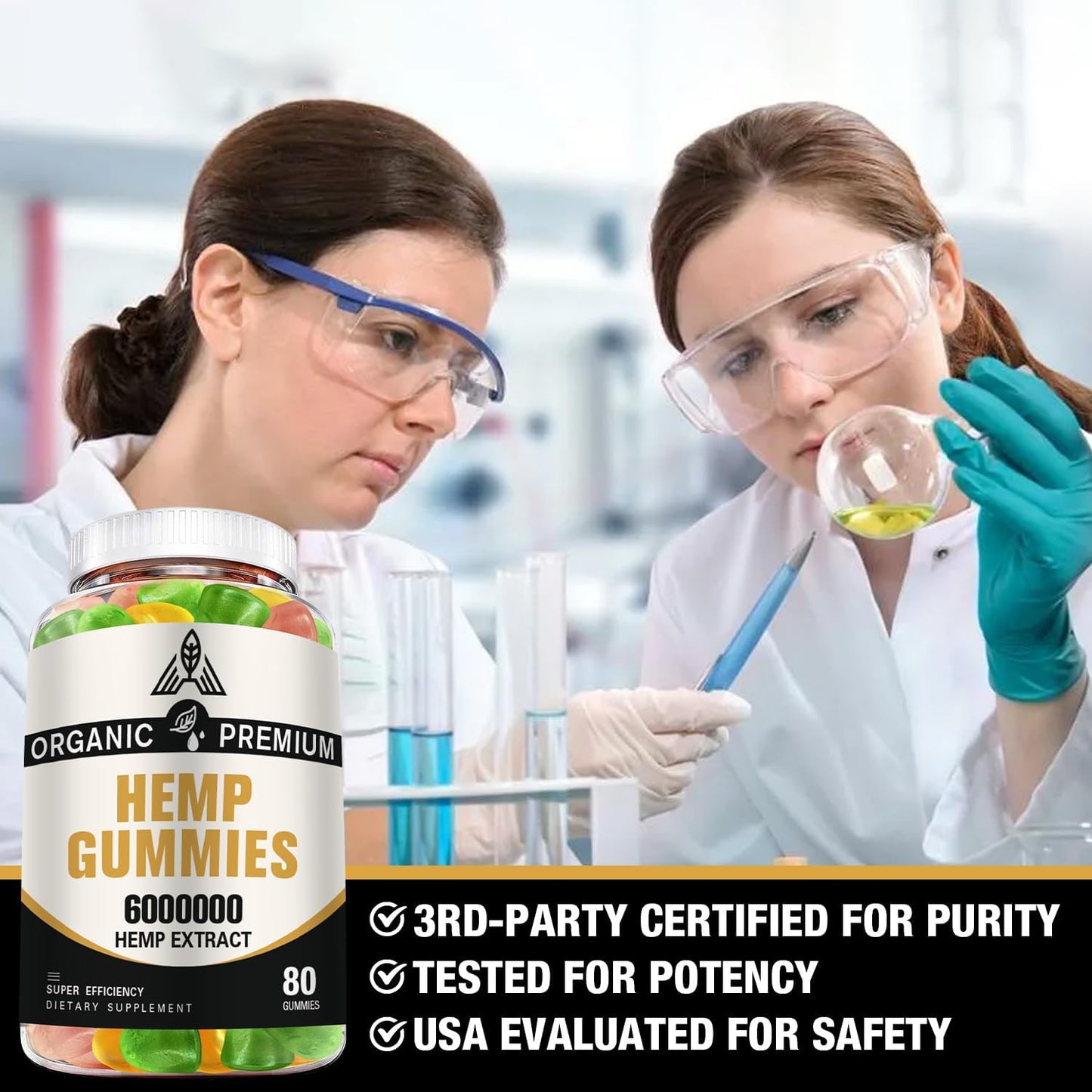 Organic Vegan DriRaych Gummies with Omega 3 6 9 and Vitamins - 1122039