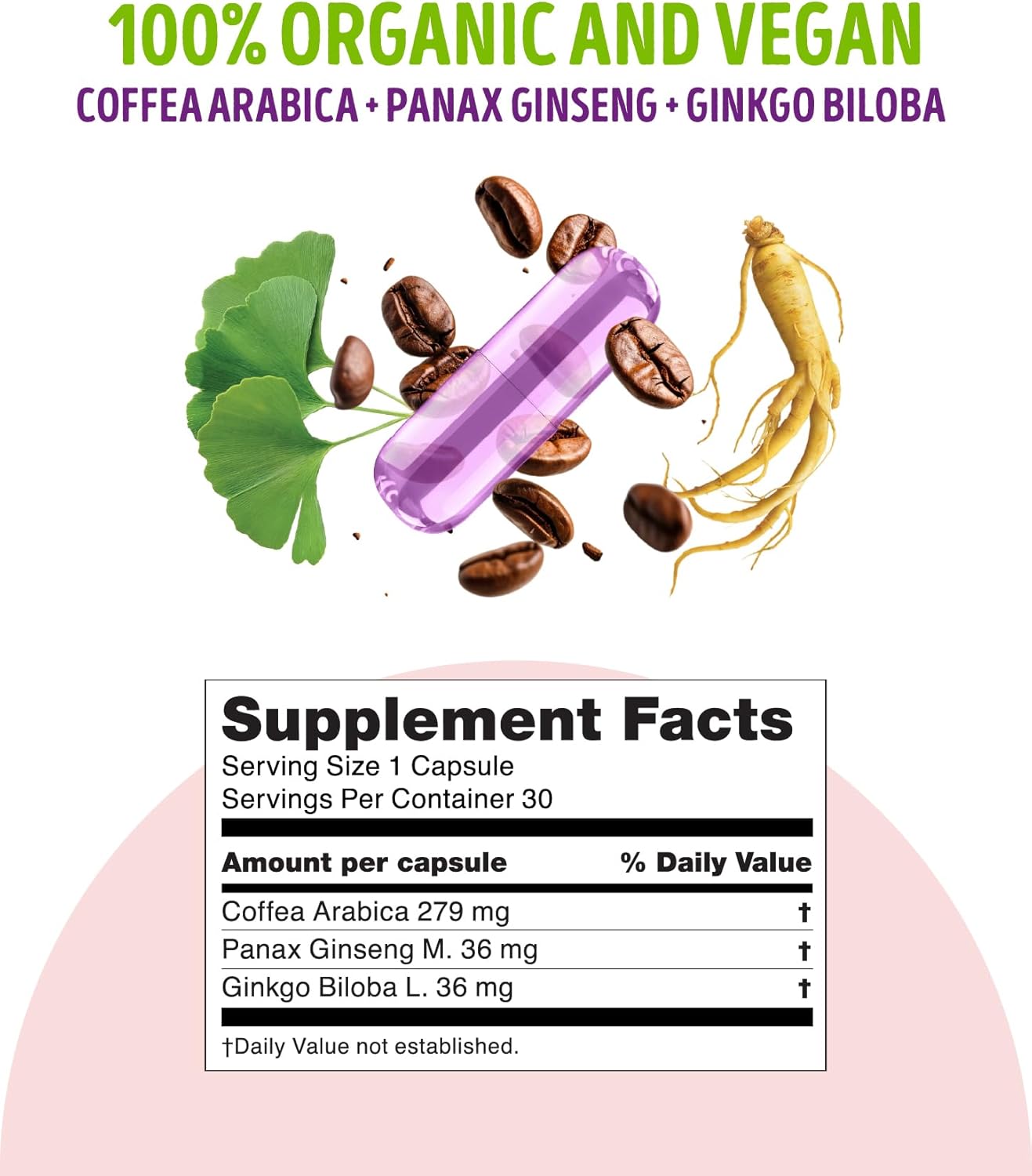 Organic Vegan Exosome Smart Supplement for Memory & Focus - Cognitive Performance Boost with Coffee, Ginkgo Biloba, Ginseng