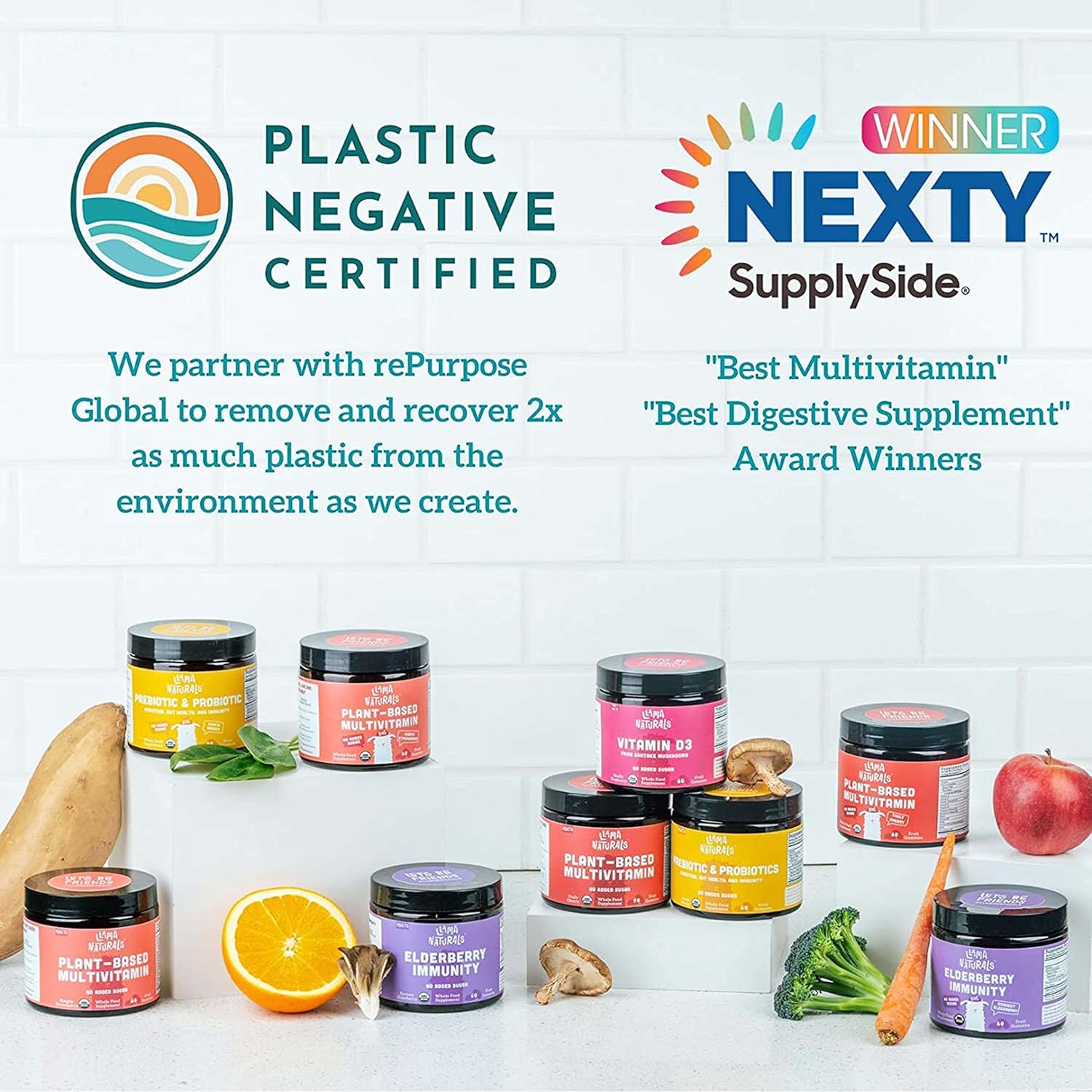 Organic Vegan Kids Gummy Vitamins with Elderberry & Real Fruit | No Sugar Added | Whole Food Multivitamin for Toddler Support