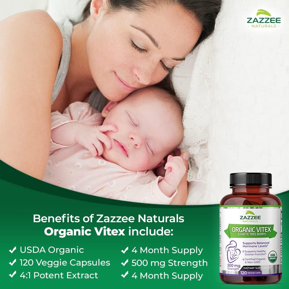 Organic Vegan Myo-Inositol Powder & Vitex Capsules - All-Natural, Non-GMO Formula